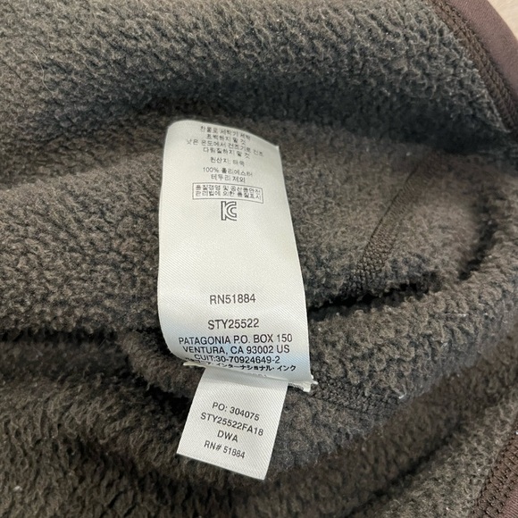 Patagonia Better Sweater Mens Small Dark Walnut Quarter Zip Fleece Hiking 25522 - Picture 6 of 7